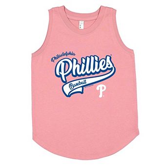 Girls Youth Soft as a Grape Pink Philadelphia Phillies Tank Top