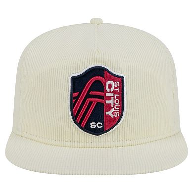 Men's New Era Cream St. Louis City SC 2025 Kickoff Snapback Golfer Hat