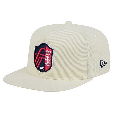 Men's New Era Cream St. Louis City SC 2025 Kickoff Snapback Golfer Hat