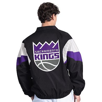 Men's Starter Black Sacramento Kings Yard Line Full-Zip Jacket