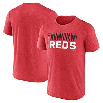 Men's Fanatics Heather Red Cincinnati Reds Fundamentals Shoot For The Sky T-Shirt