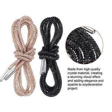 4pcs Rhinestone Shoe Laces 47" Length for Sneakers