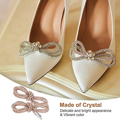 2pcs Rhinestone Shoe Laces 39" Length for Shorts Sneakers