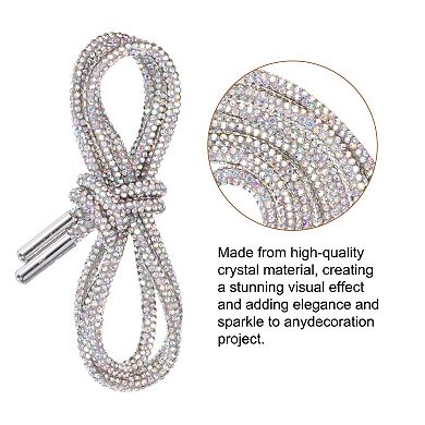 2pcs Rhinestone Shoe Laces 47" Length for Sweatpants Shorts Sneakers
