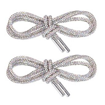 2 pc Rhinestone Shoe Laces 47" Length for Sweatpants Shorts Sneakers