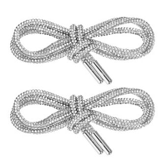 2 pc Rhinestone Shoe Laces 47" Length for Sweatpants Shorts Sneakers