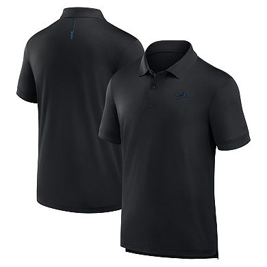 Men's Fanatics Black Detroit Lions Front Office Move Mono Polo