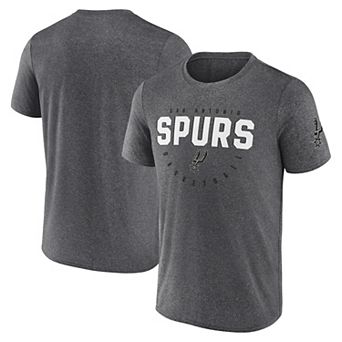 Men's Heather Charcoal San Antonio Spurs Block Practice Performance T-Shirt