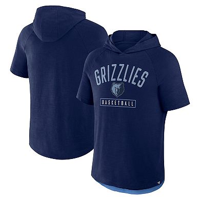 Men's Fanatics Athletic Navy Memphis Grizzlies Pass Legend Hooded T-Shirt