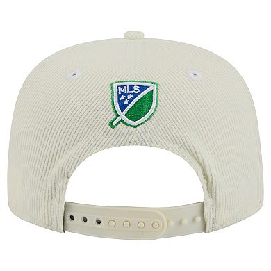 Men's New Era Cream Seattle Sounders FC 2025 Kickoff Snapback Golfer Hat