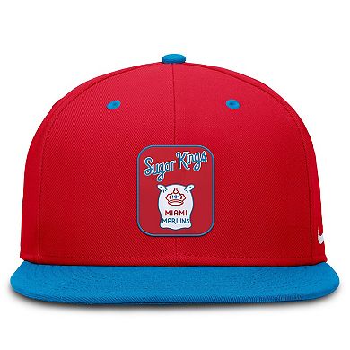 Men's Nike Red/Blue Miami Marlins City Connect Patch Performance Fitted Hat