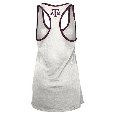 Women's Pressbox White/Maroon Texas A&M Aggies Tracy Racerback Tank Top