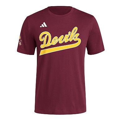 Men's adidas Maroon Arizona State Sun Devils Fresh Wordmark T-Shirt
