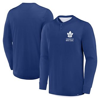 Men's Fanatics Blue Toronto Maple Leafs Adrenaline Push Long Sleeve T-Shirt