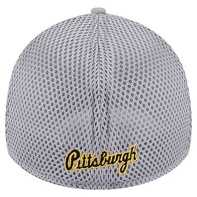 Men's New Era Gray Pittsburgh Pirates Linear 39THIRTY Flex-Fit Hat