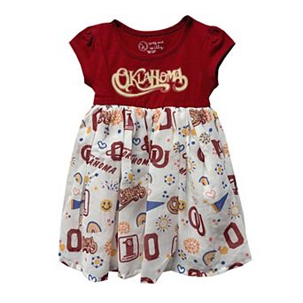 Toddler Wes & Willy Crimson Oklahoma Sooners Vault Princess Dress