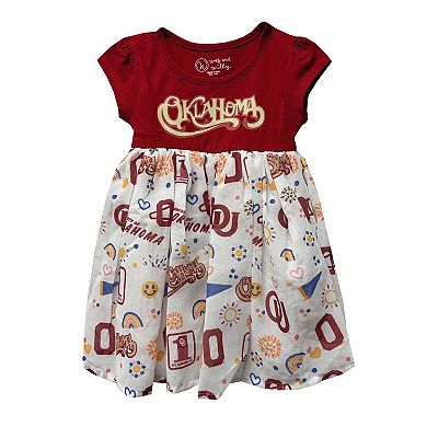 Toddler Wes & Willy Crimson Oklahoma Sooners Vault Princess Dress