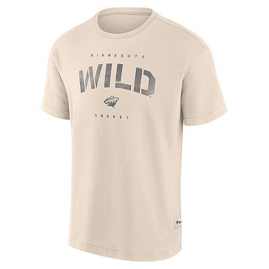 Men's Fanatics Cream Minnesota Wild Elements Weathered Tonal Future Ground T-Shirt