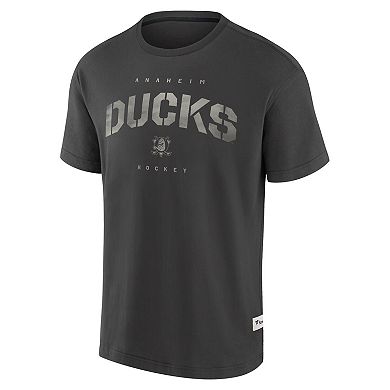 Men's Fanatics Charcoal Anaheim Ducks Elements Weathered Tonal Future Ground T-Shirt
