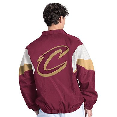 Men's Starter Wine Cleveland Cavaliers Yard Line Full-Zip Jacket
