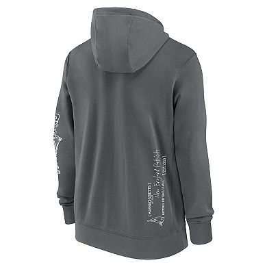 Men's Nike Gray New England Patriots Statement Performance Full-Zip Hoodie Jacket