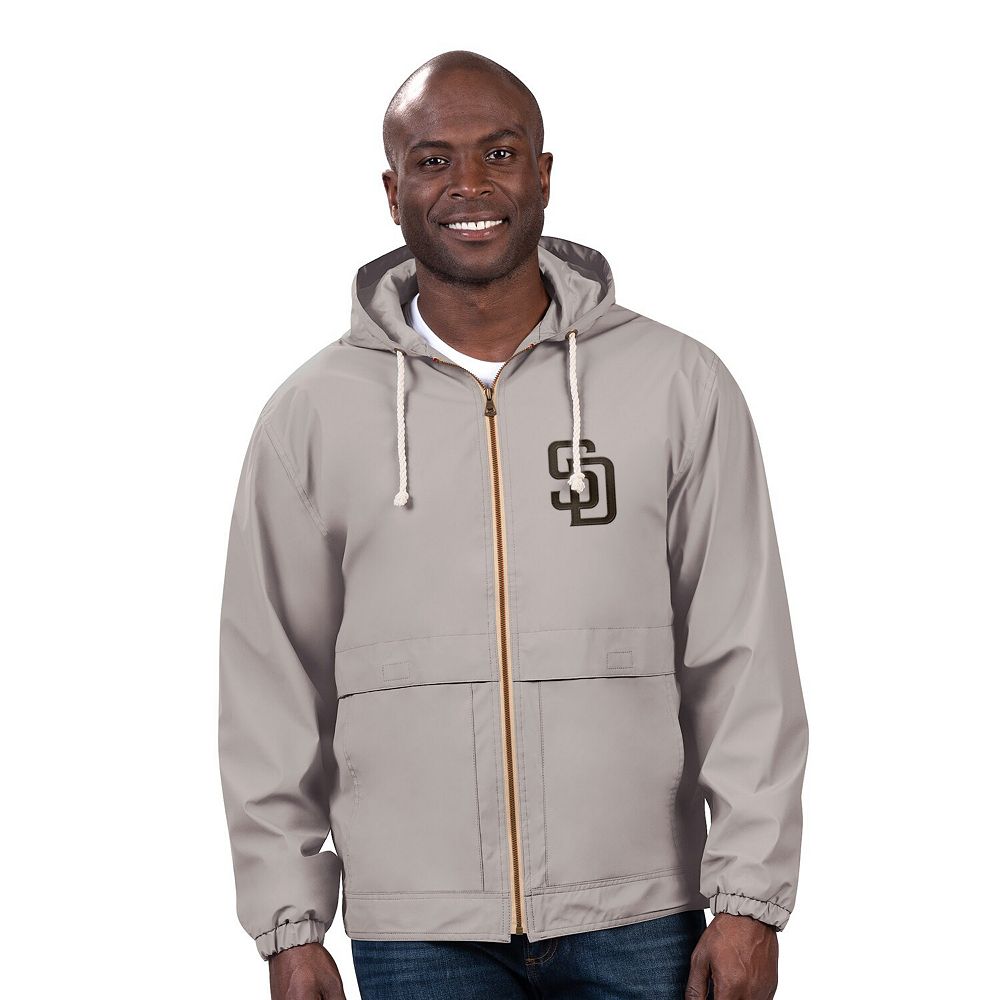 Men's G-III Sports by Carl Banks Gray San Diego Padres Full-Zip