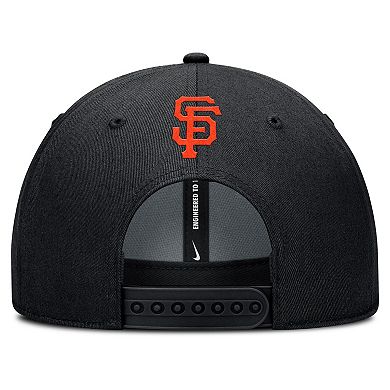 Men's Nike Black San Francisco Giants Rise Gaberdine Adjustable Hat