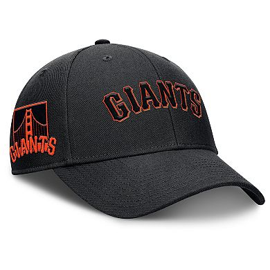 Men's Nike Black San Francisco Giants Rise Gaberdine Adjustable Hat