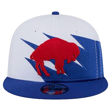 Men's New Era Royal Buffalo Bills Throwback Jagged 9FiFTY Snapback Hat