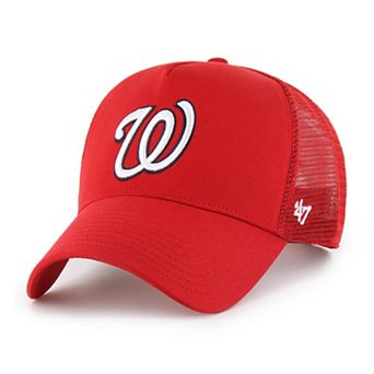Men's '47 Red Washington Nationals Ballpark Offside Adjustable Trucker Hat