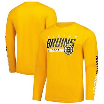 Men's Fanatics Gold Boston Bruins Long Sleeve T-Shirt
