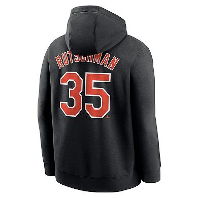 Men's Nike Adley Rutschman Black Baltimore Orioles Player Name & Number Club Pullover Hoodie