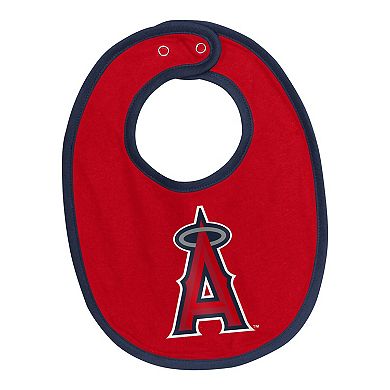 Newborn & Infant Los Angeles Angels Tied Up Bodysuit, Bib & Bootie Set