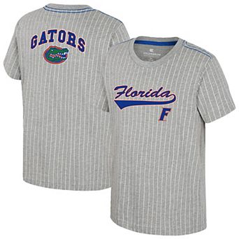Youth Colosseum Heather Gray Florida Gators Airball Baseball T-Shirt