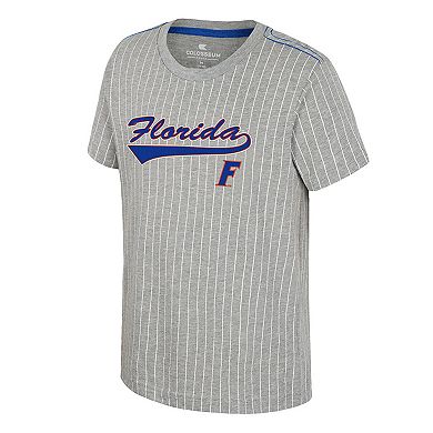 Youth Colosseum Heather Gray Florida Gators Airball Baseball T-Shirt