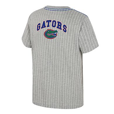 Youth Colosseum Heather Gray Florida Gators Airball Baseball T-Shirt