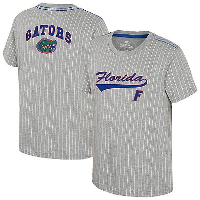 Youth Colosseum Heather Gray Florida Gators Airball Baseball T-Shirt