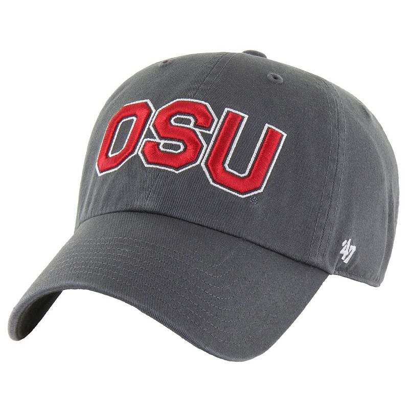 Men's '47 Charcoal Ohio State Buckeyes Clean Up Adjustable Hat