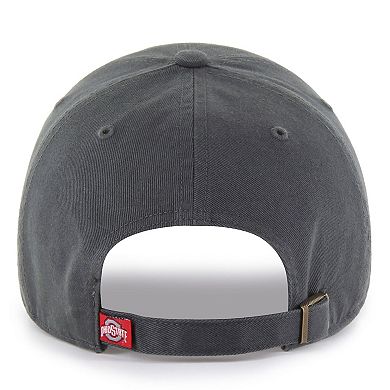 Men's '47 Charcoal Ohio State Buckeyes Clean Up Adjustable Hat