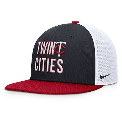 Men's Nike Navy Minnesota Twins Pro Trucker Snapback Hat