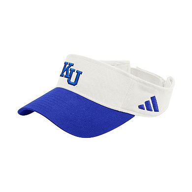 Unisex adidas White Kansas Jayhawks Dugout Adjustable Visor