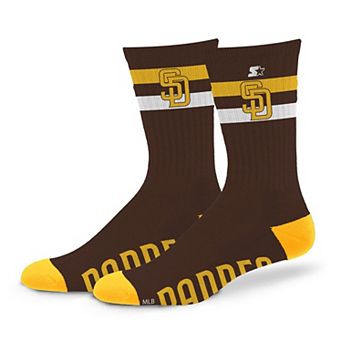 Unisex Starter San Diego Padres Team Color Two-Stripe Crew Socks