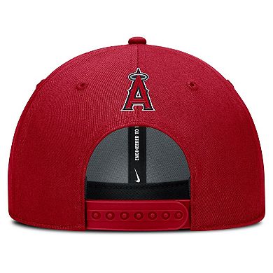 Men's Nike Red Los Angeles Angels Rise Gaberdine Adjustable Hat