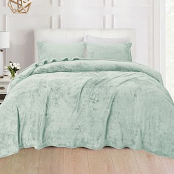 Elegant Comfort Luxurious Warm and Cozy 4 pc Velvet Plush Fleece Bed Sheet Set