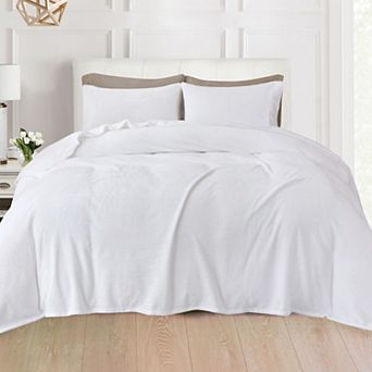 Elegant Comfort Luxurious Warm and Cozy 4 pc Velvet Plush Fleece Bed Sheet Set