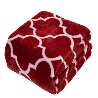 Elegant Comfort Holiday Velvet Plush Blanket Throw 50 X 60 Inch