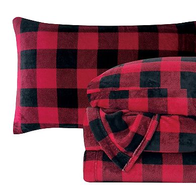 Elegant Comfort Luxurious Warm and Cozy 4-Piece Velvet Plush Fleece Bed Sheet Set