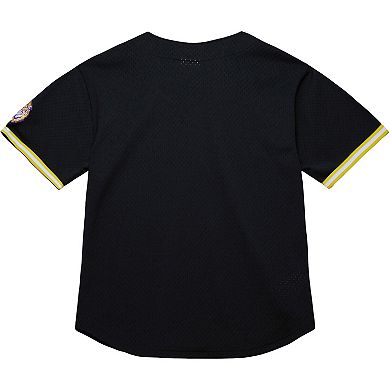 Men's Mitchell & Ness Black LSU Tigers On The Clock Full-Button Fashion Jersey