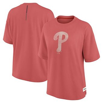 Women's Fanatics Red Philadelphia Phillies Elements Raw Edge Future Ground T-Shirt