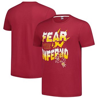 Men's Charlie Hustle Maroon Arizona State Sun Devils Fear The Inferno T-Shirt